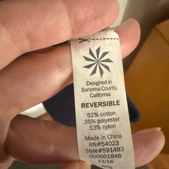 Athleta Reversible Explore Open Front Longline Cardigan Navy Gray Stripe - XXS - Picture 8 of 11